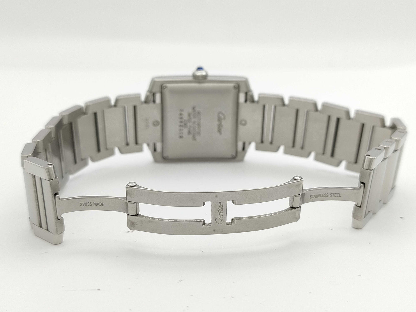 Cartier Tank Française LM W51002Q3 2302349921CD Automatic Silver Dial Unmoving Boys' Watch