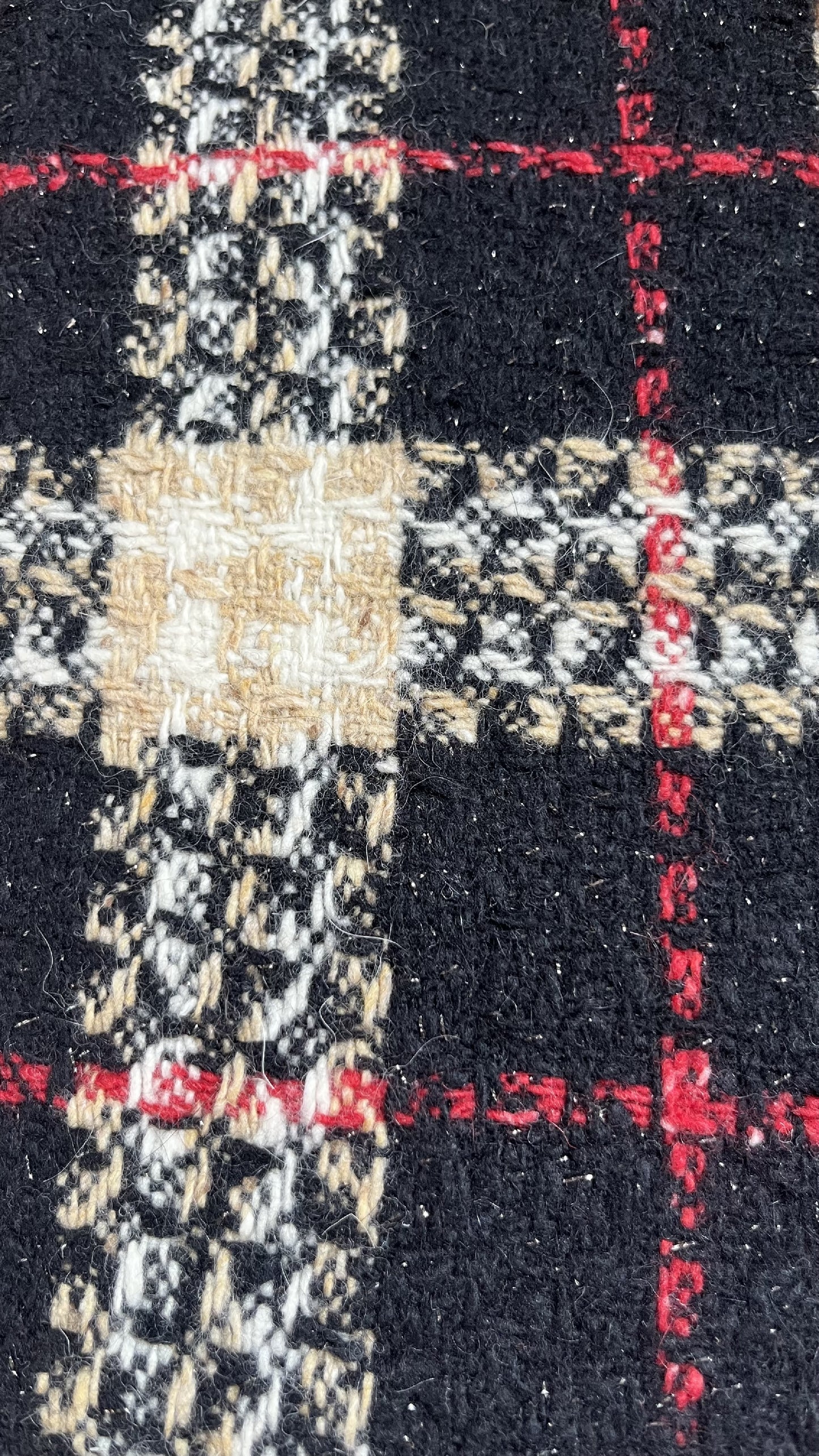 Rare BURBERRY Angora Nova Check Scarf, Length: 192cm, Width: 14.5cm, Woolangora, Rare Nova Check Color, Silver Thread