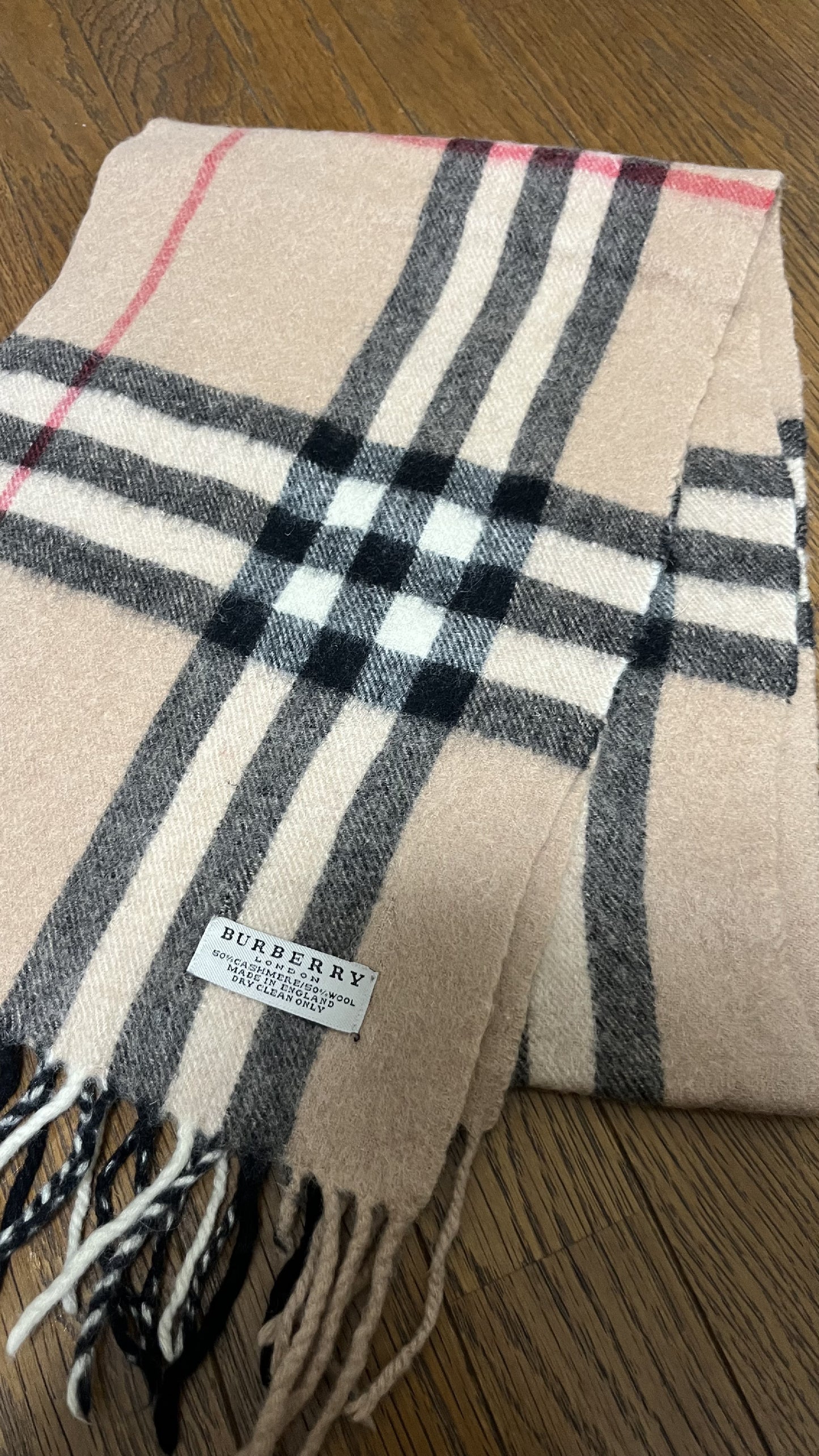 BURBERRY Nova Check Cashmere Scarf Length: 156cm Width: 27cm Cashmere 50% Nova Check Scarf