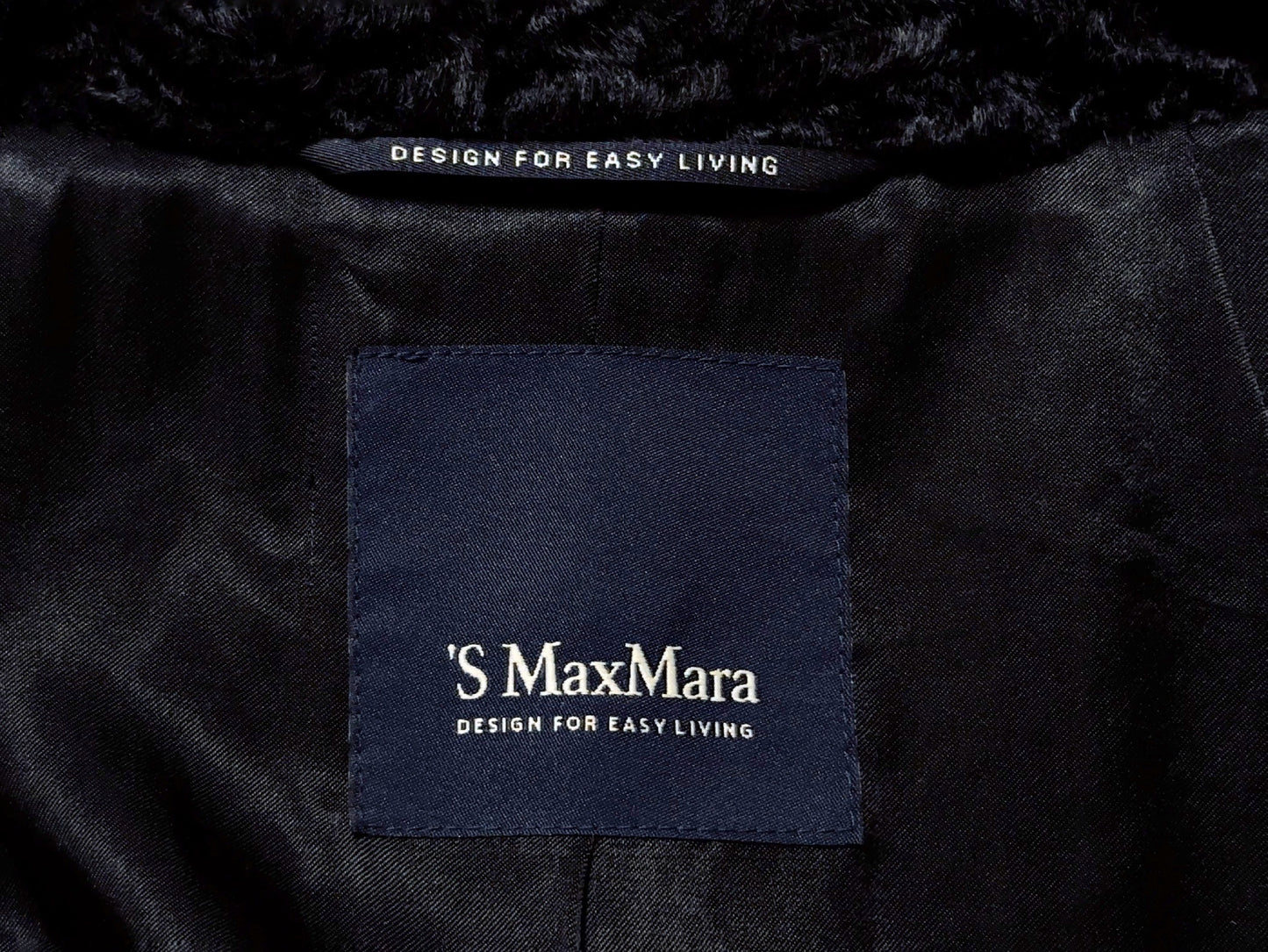 MaxMara No-Collar Black Coat Size 40