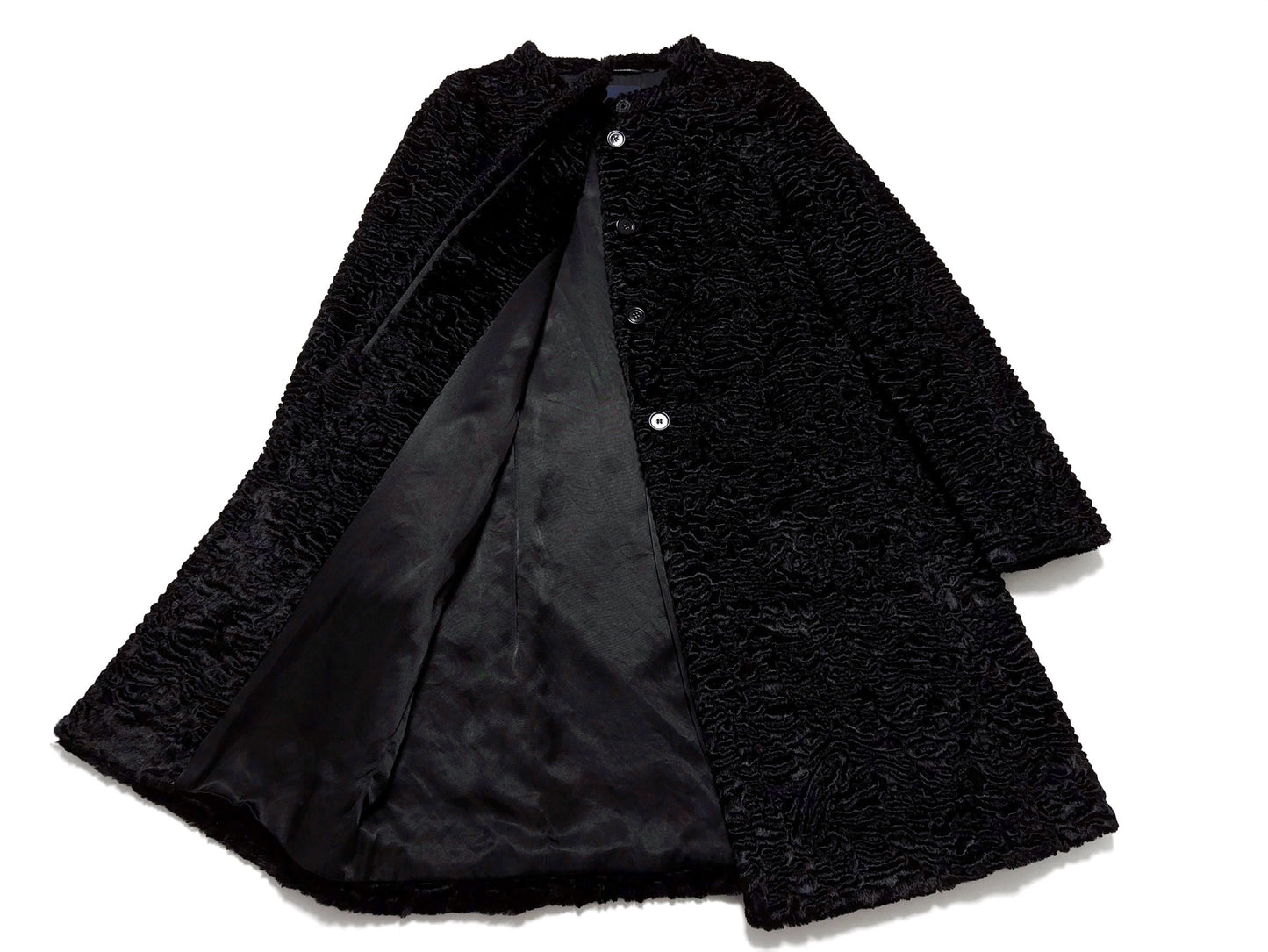 MaxMara No-Collar Black Coat Size 40
