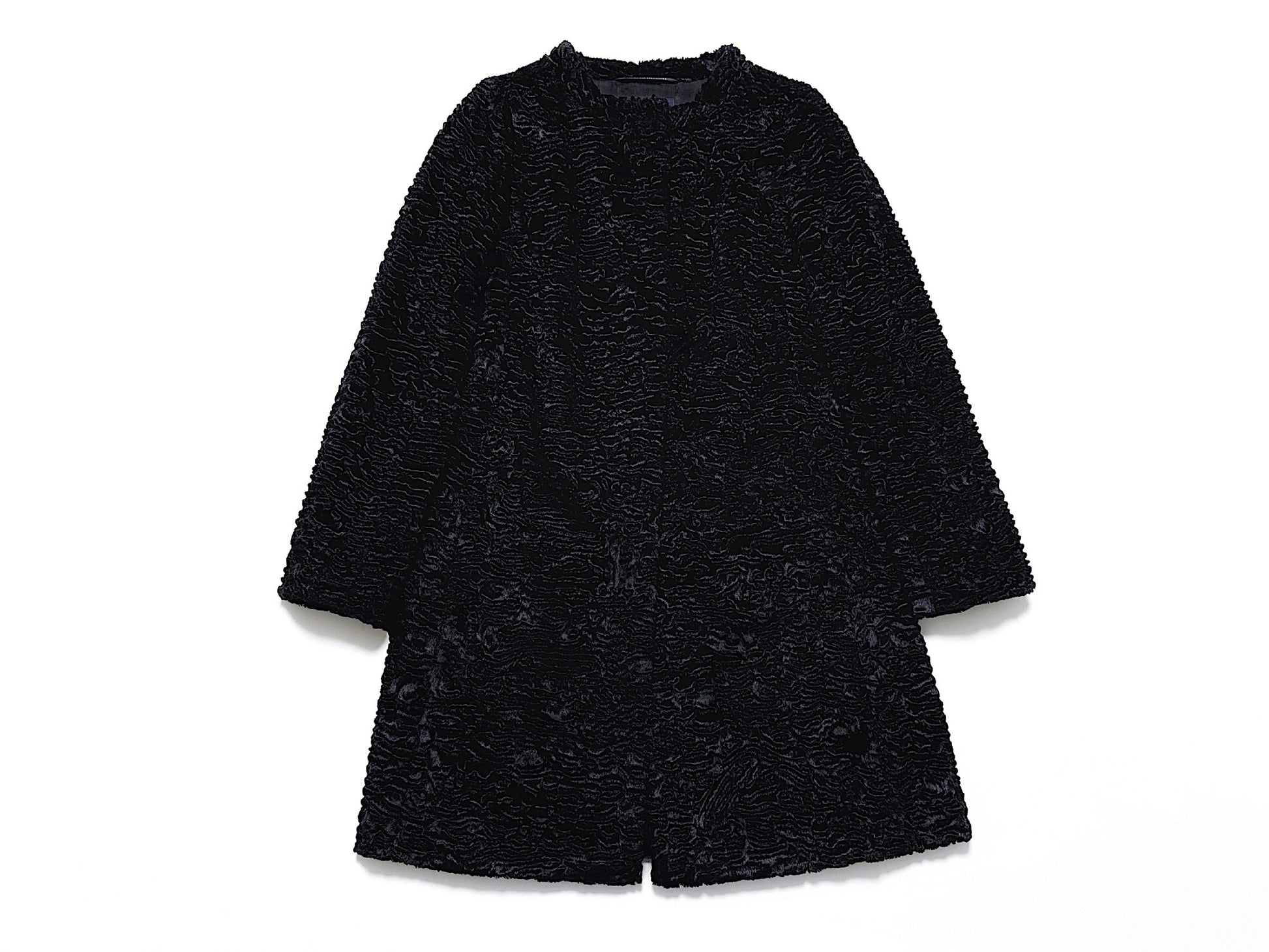 MaxMara No-Collar Black Coat Size 40