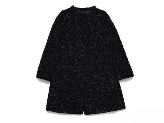 MaxMara No-Collar Black Coat Size 40