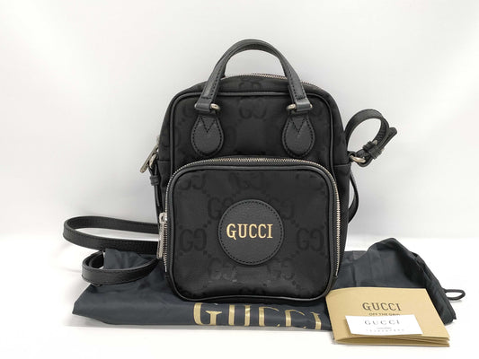GUCCI Off the Grit 2-Way Black Shoulder Bag