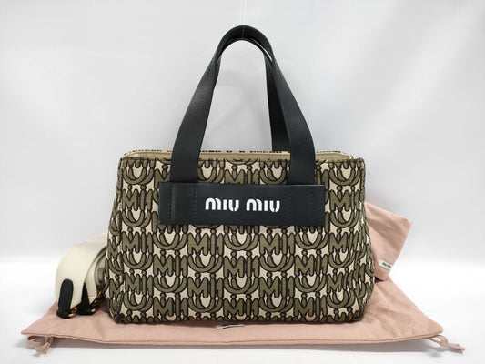 Miu Miu Canapa Jacquard Bag Handbag