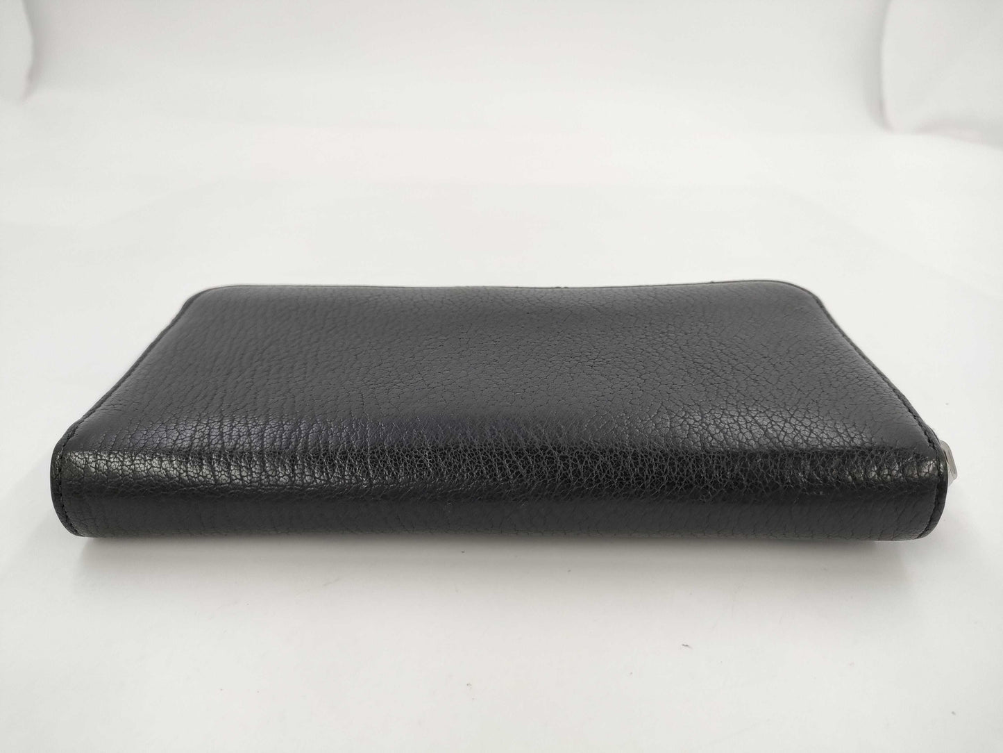 Miu Miu Leather Round Zip Long Wallet Black Bag