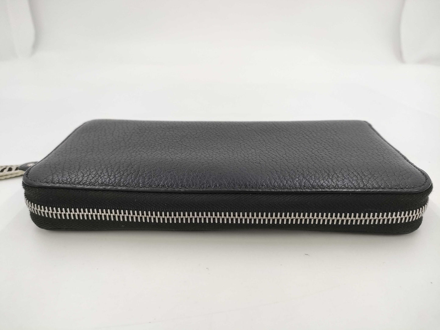 Miu Miu Leather Round Zip Long Wallet Black Bag