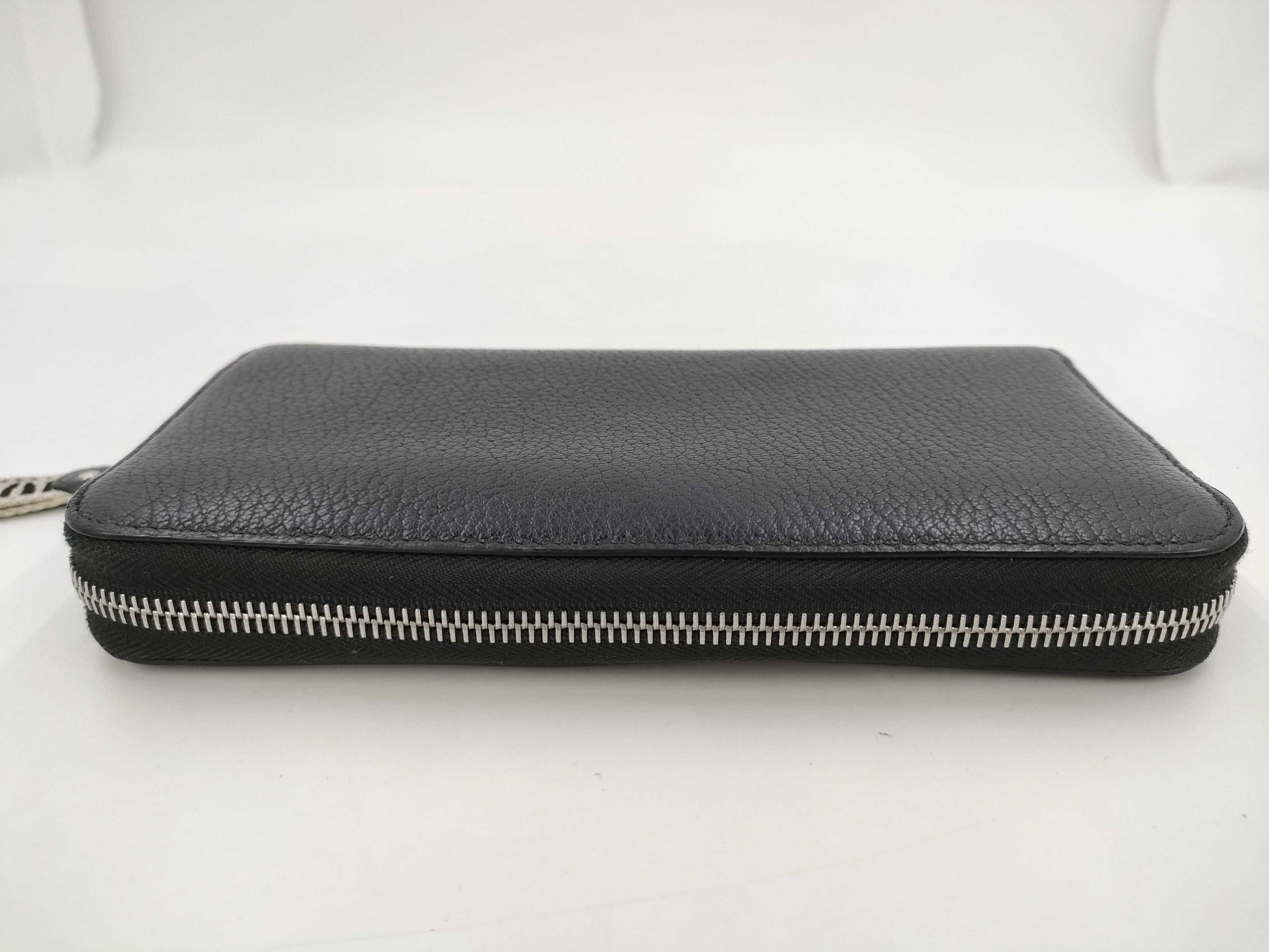 Miu Miu Leather Round Zip Long Wallet Black Bag