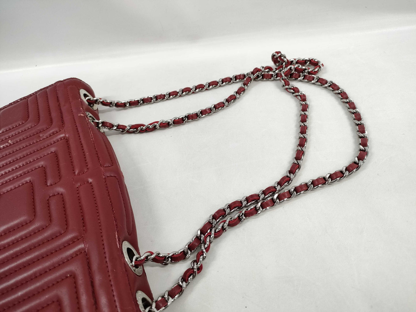 CHANEL CHANEL Chain Bag, Sticky, Red Shoulder Bag