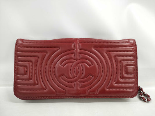 CHANEL CHANEL Chain Bag, Sticky, Red Shoulder Bag