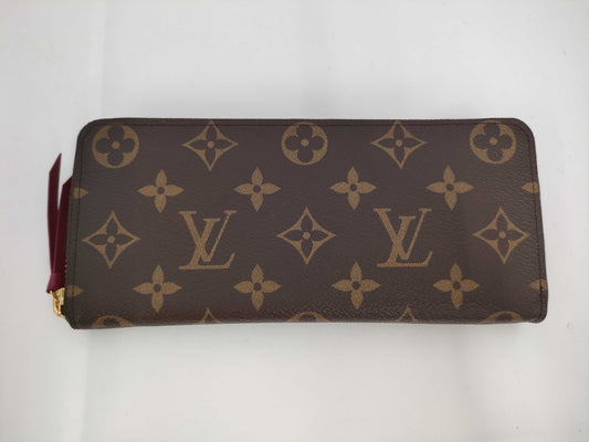 LOUIS VUITTON Vuitton M60742 Monogram Portefeuil Clemence Fuchsia Wallet