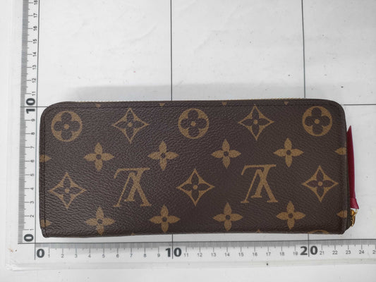 LOUIS VUITTON Vuitton M60742 Monogram Portefeuil Clemence Fuchsia Wallet