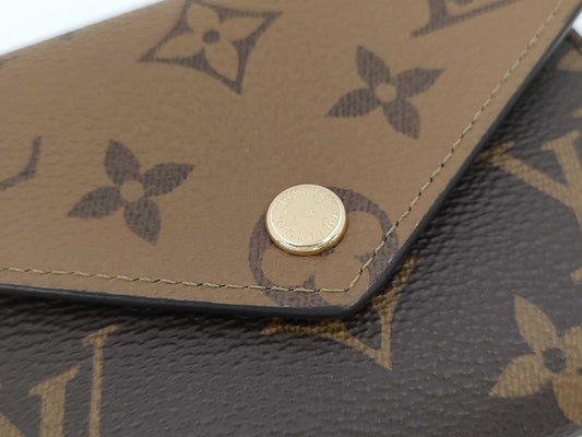 LOUIS VUITTON Vuitton M81557 Monogram Reverse Porte-Feuille Victorine Wallet
