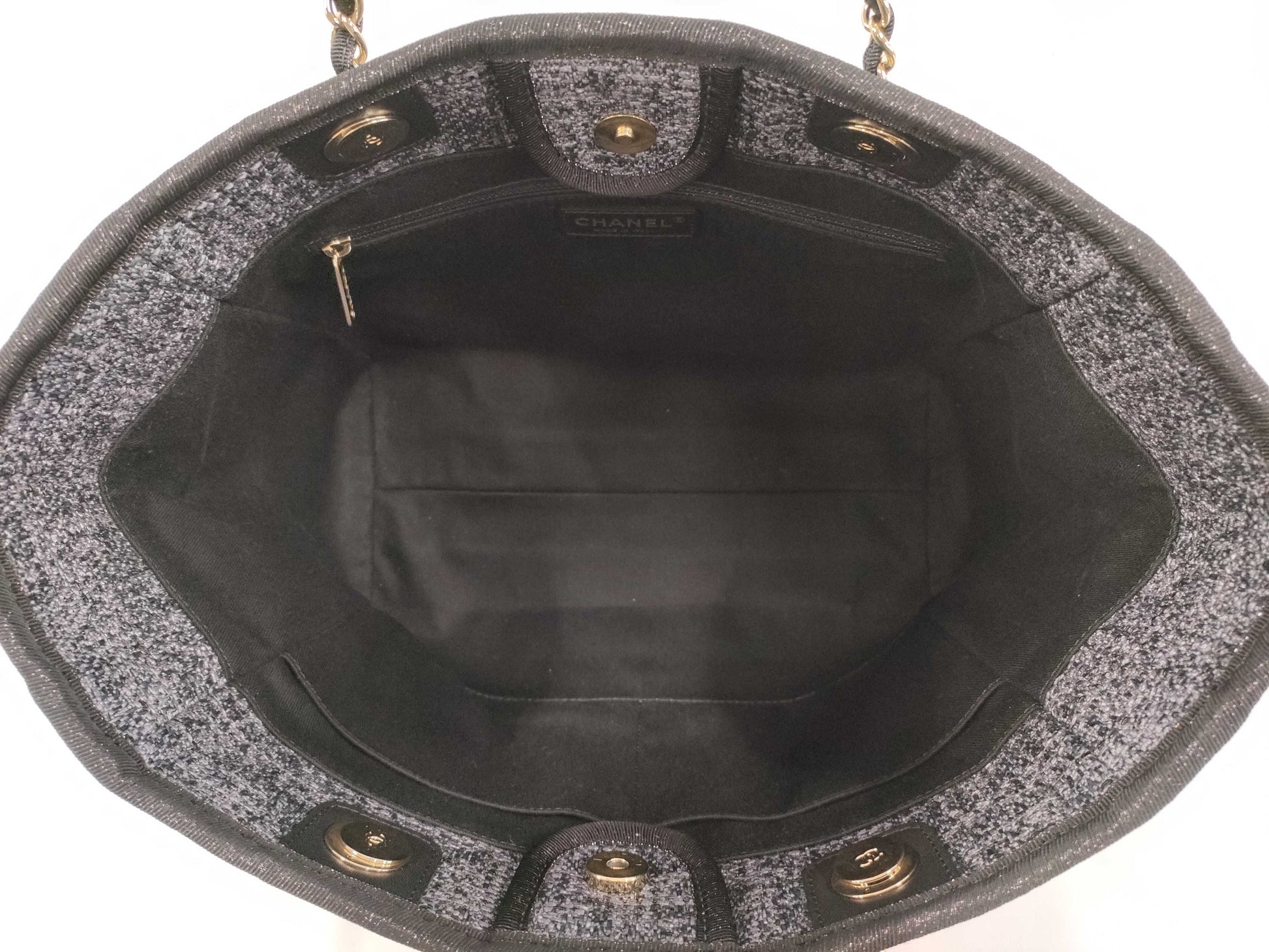 CHANEL Deauville MM Straw Random Tote Bag