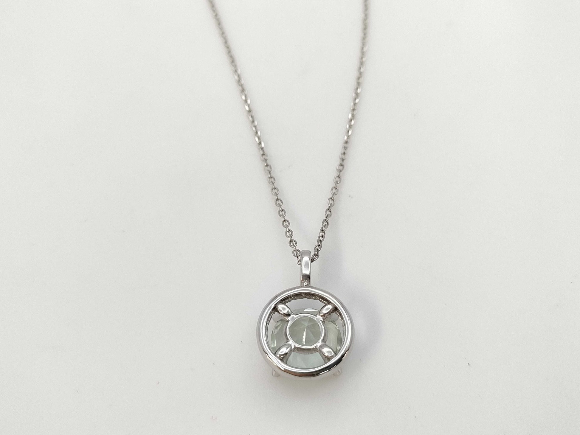 MAUBOUSSIN Soleil Ete Green Amethyst Diamond WG Au750 2.6g Necklace