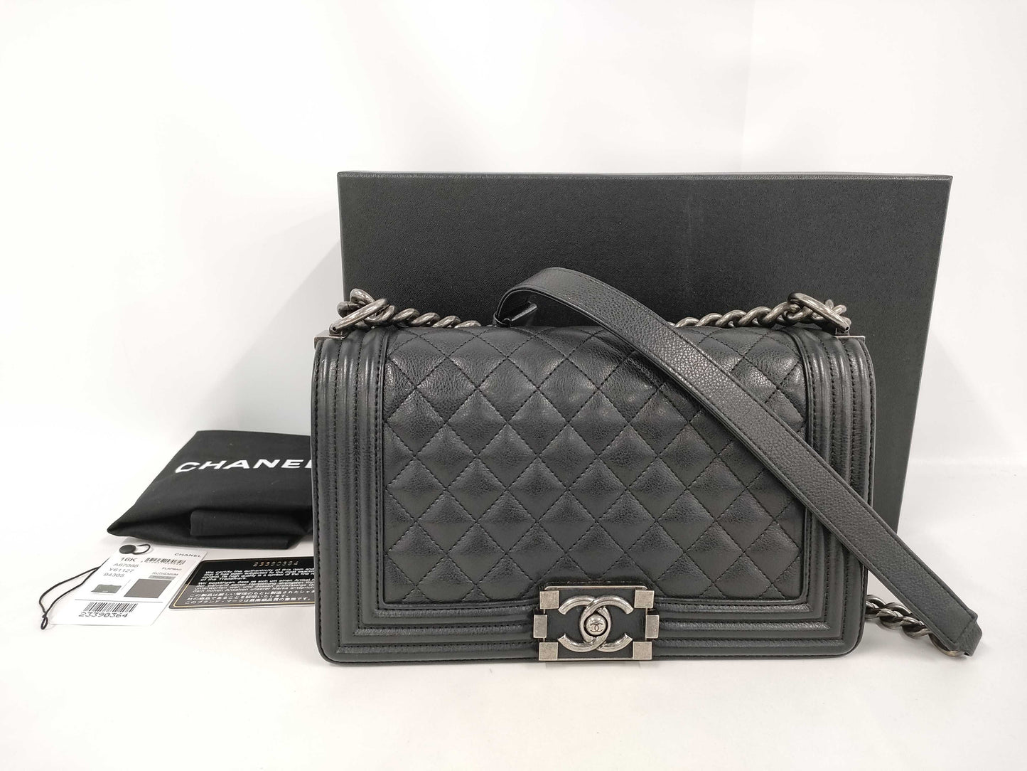 CHANEL Boy Chanel Coco Mark Chain Shoulder Bag
