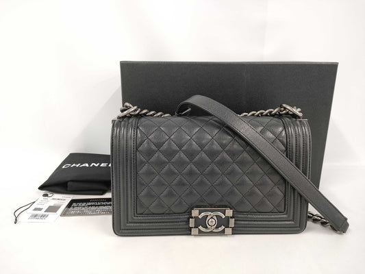 CHANEL Boy Chanel Coco Mark Chain Shoulder Bag