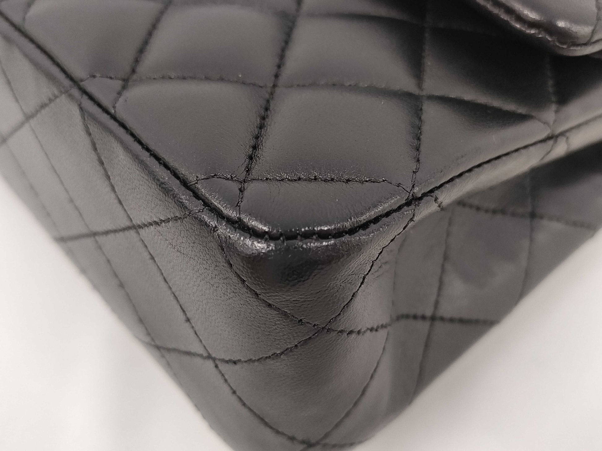 CHANEL Matelasse Double Flap Chain Shoulder Bag, Lambskin