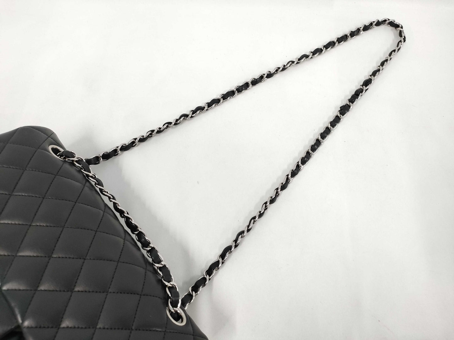 CHANEL Matelasse Double Flap Chain Shoulder Bag, Lambskin