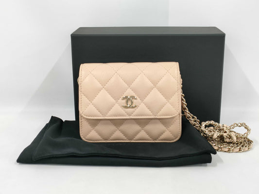 CHANEL Mini Matelasse Caviar Leather Chain Shoulder Bag
