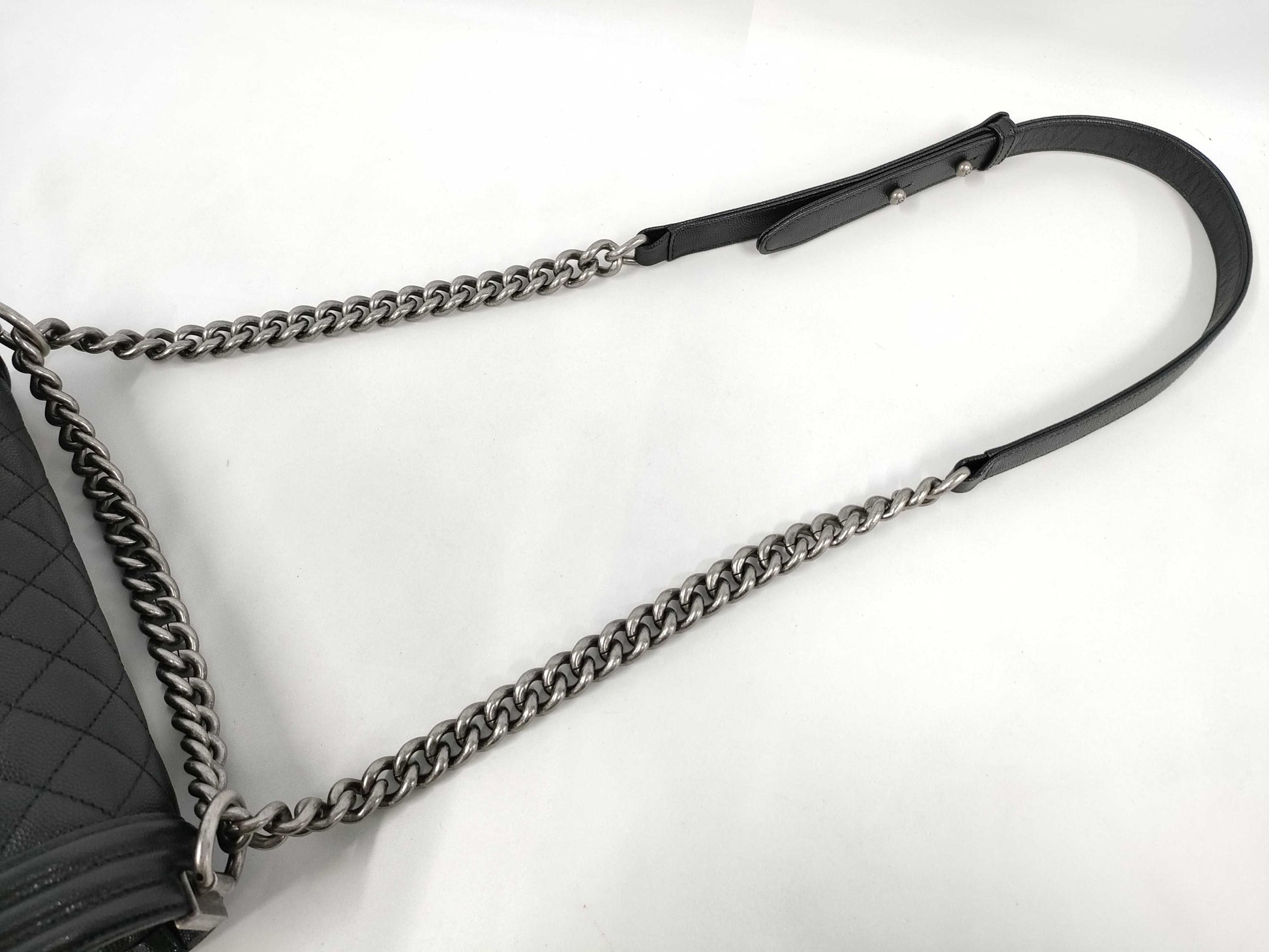 CHANEL Boy Chanel Coco Mark Caviar Leather Chain Shoulder Bag, No. 29