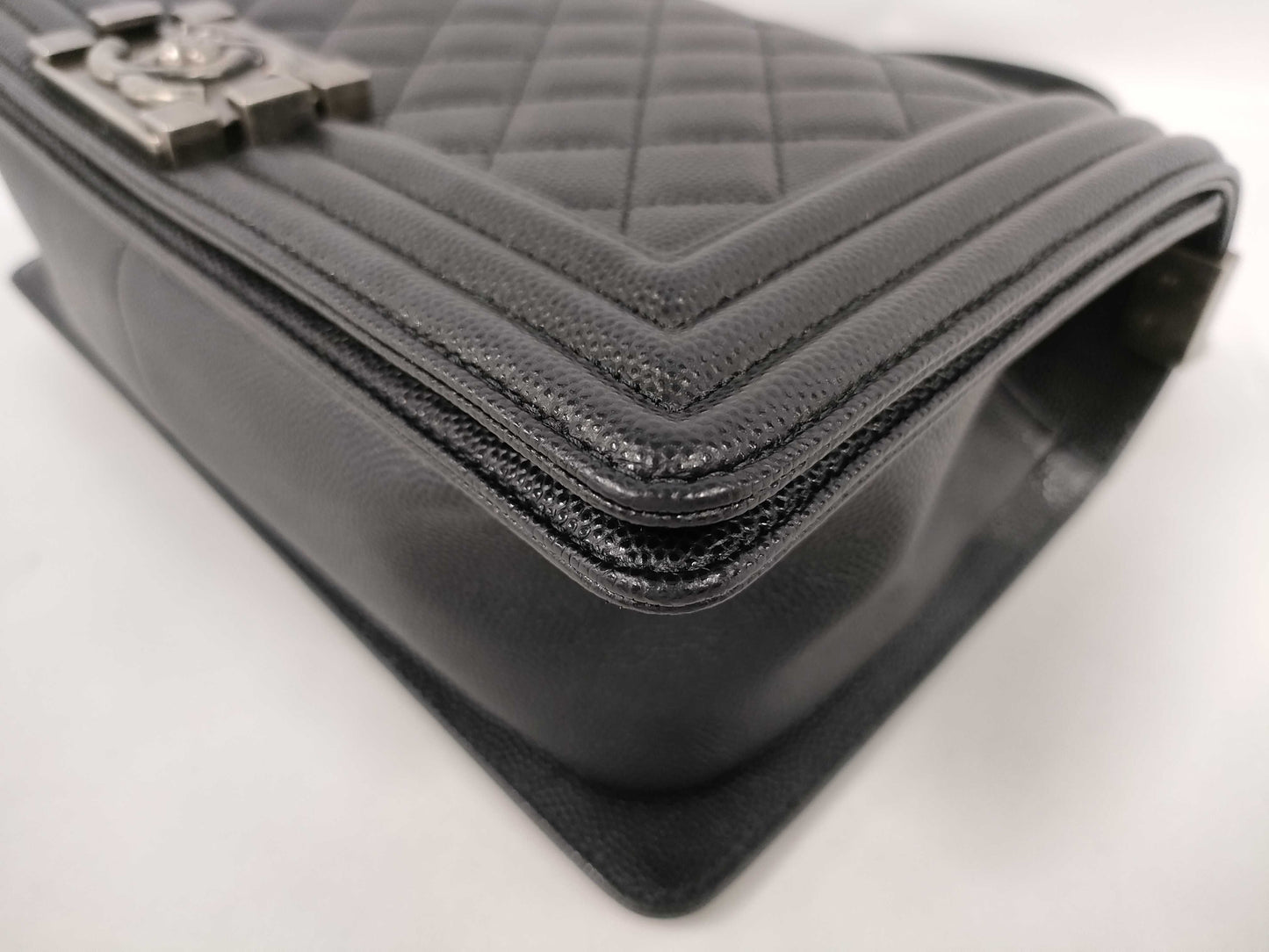 CHANEL Boy Chanel Coco Mark Caviar Leather Chain Shoulder Bag, No. 29