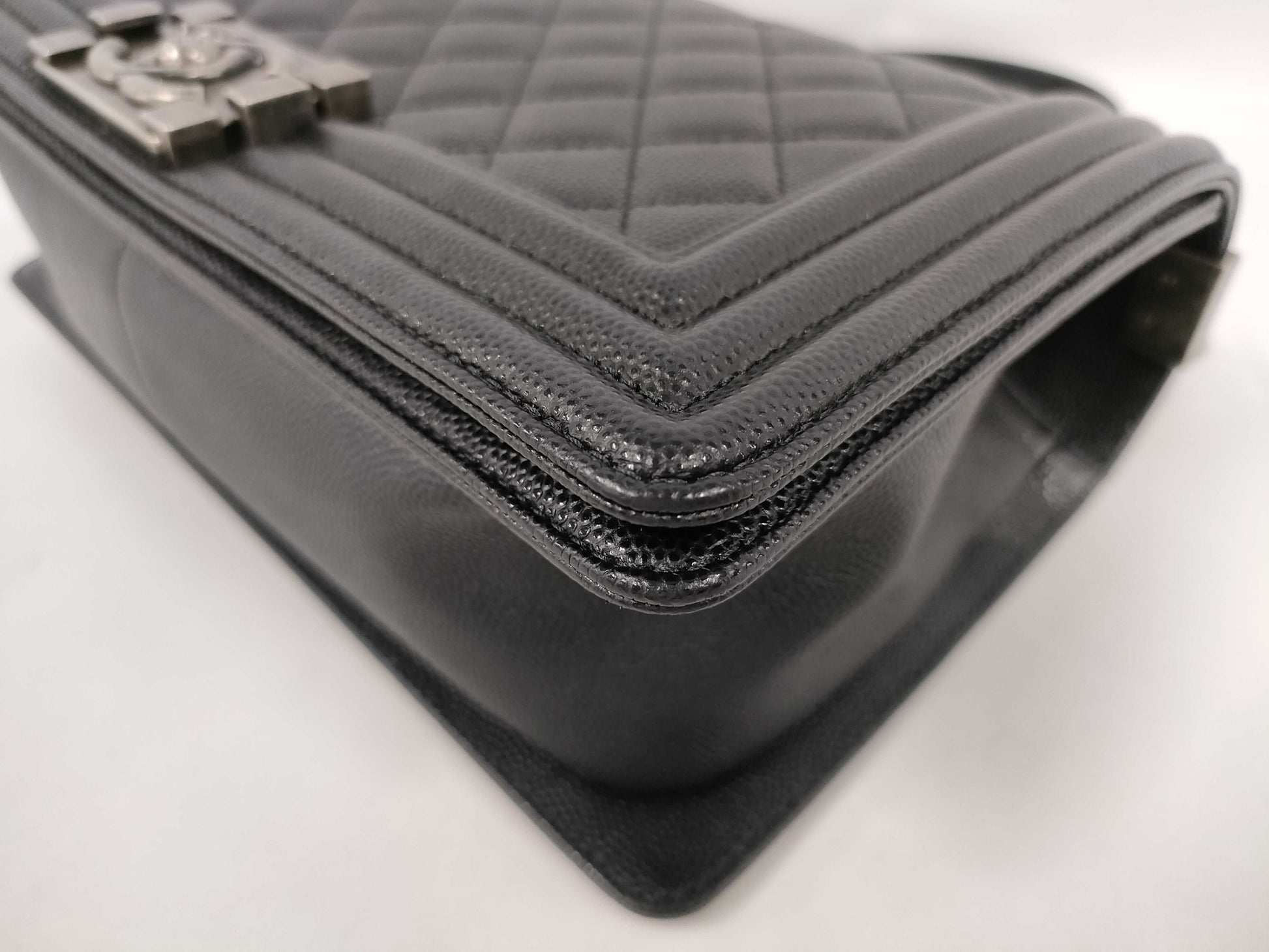 CHANEL Boy Chanel Coco Mark Caviar Leather Chain Shoulder Bag, No. 29