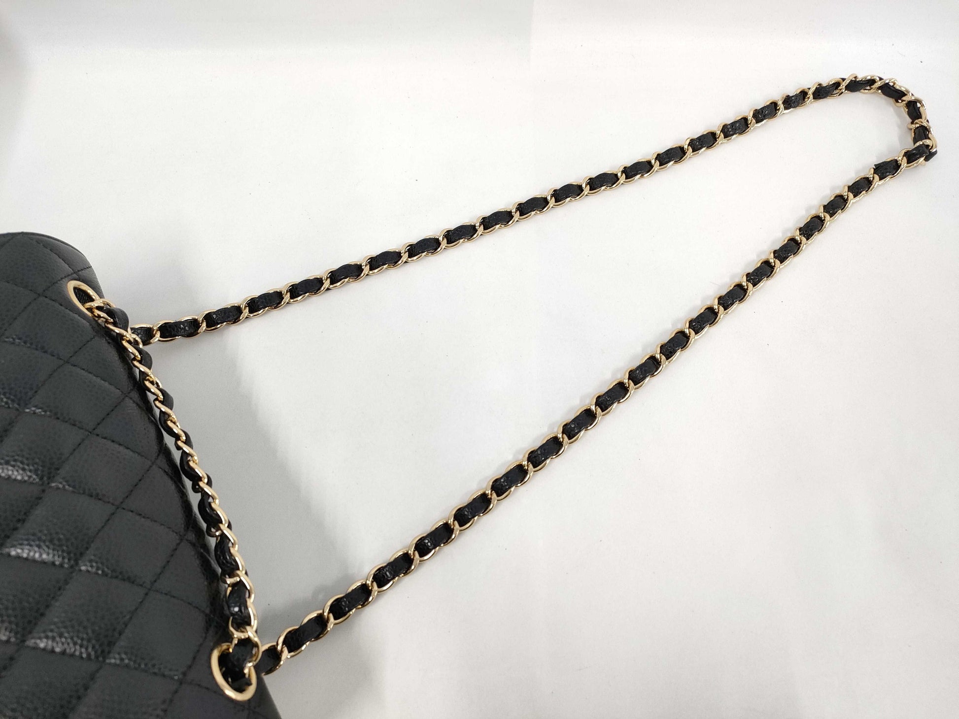 CHANEL Matelasse 23 Classic Small Handbag in Black Caviar Leather with Gold Hardware A01113 Shoulder Bag