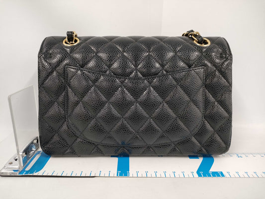 CHANEL Matelasse 23 Classic Small Handbag in Black Caviar Leather with Gold Hardware A01113 Shoulder Bag