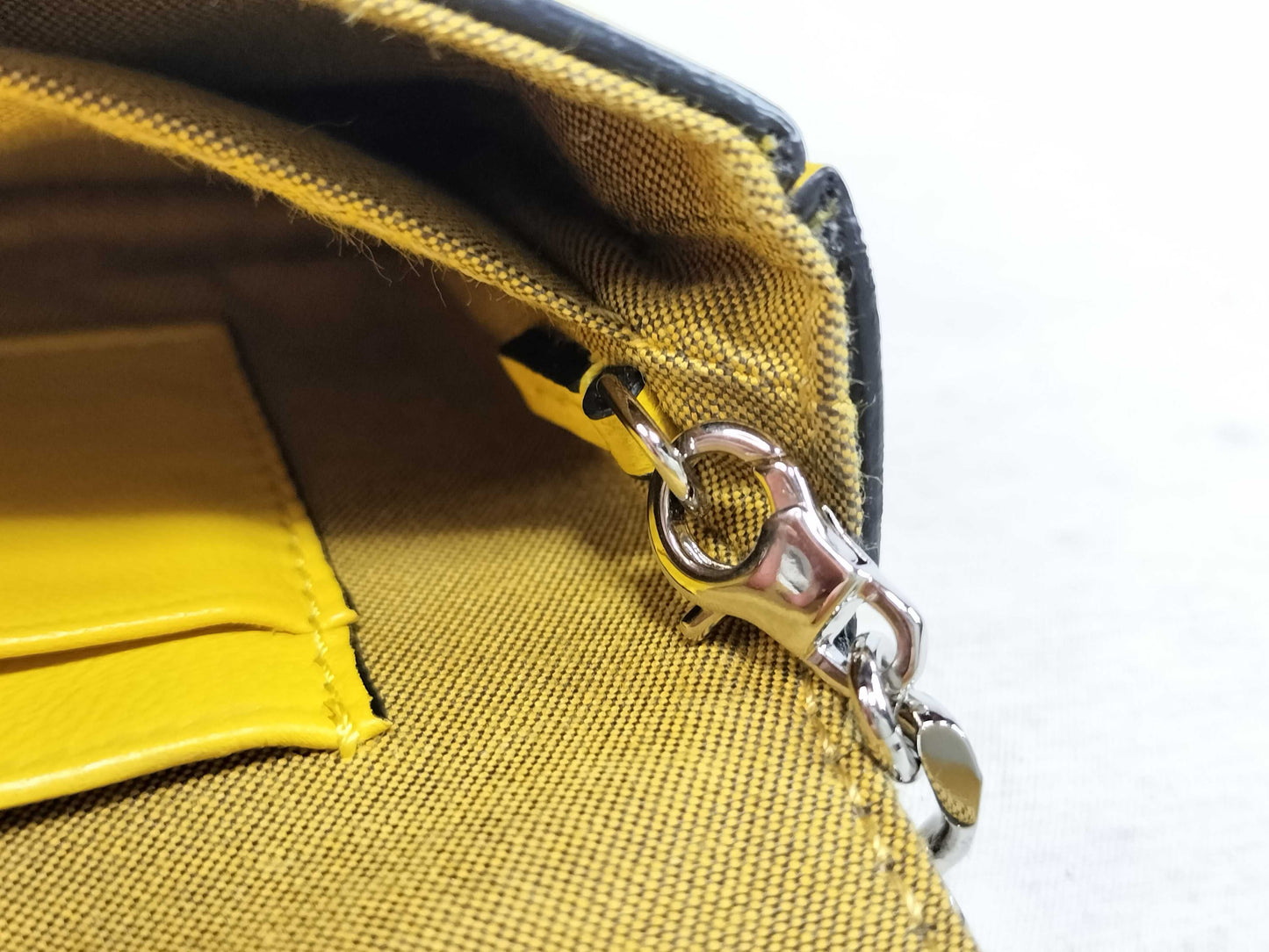 FENDI Micro Bucket Leather Shoulder Bag Yellow Handbag