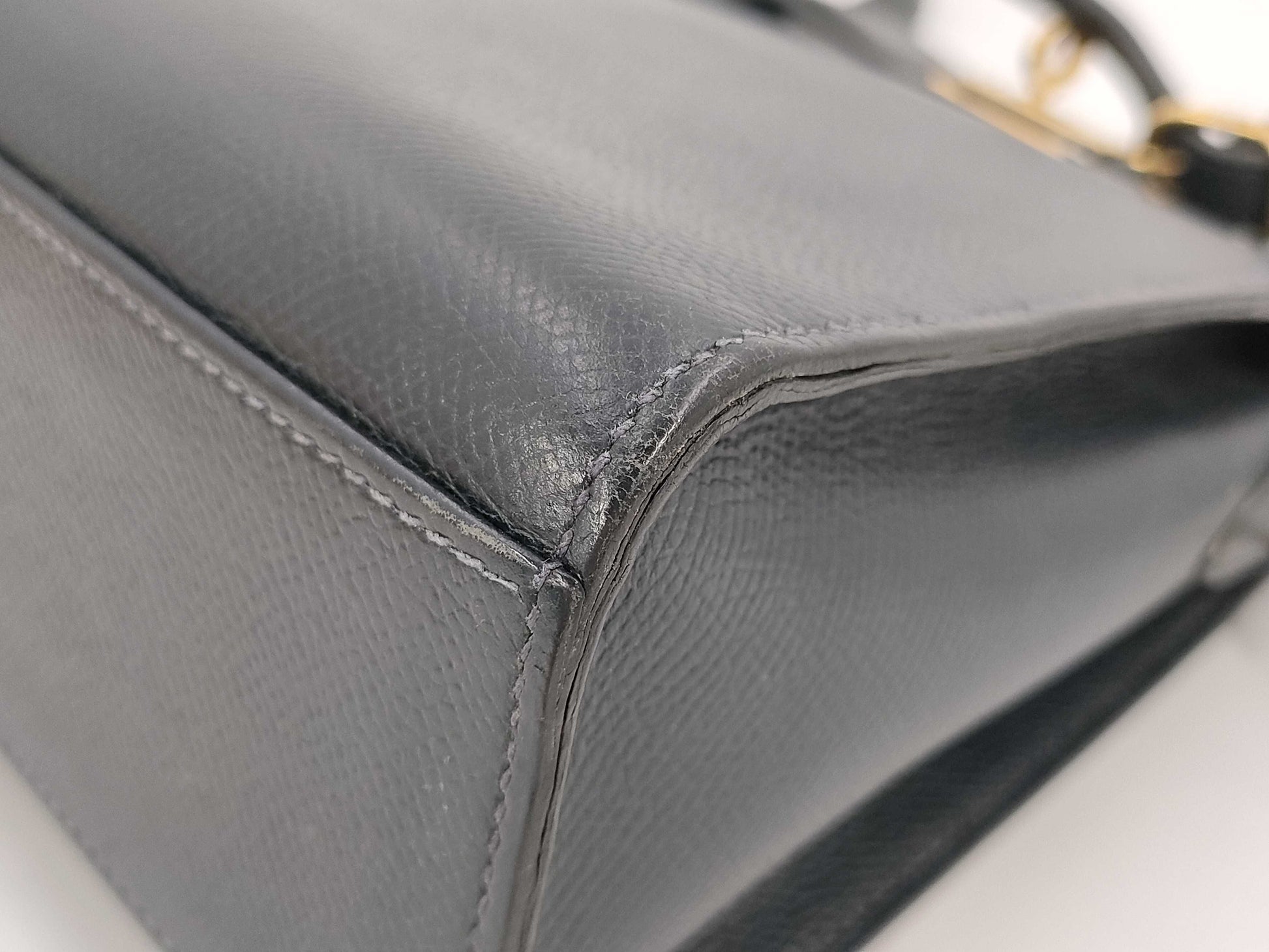 HERMES Kelly Sport Navy Gold Fittings Shoulder Bag