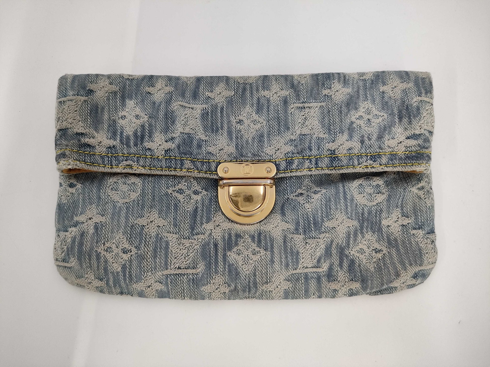 LOUIS VUITTON Vuitton Monogram Denim Clutch Bag Second Bag