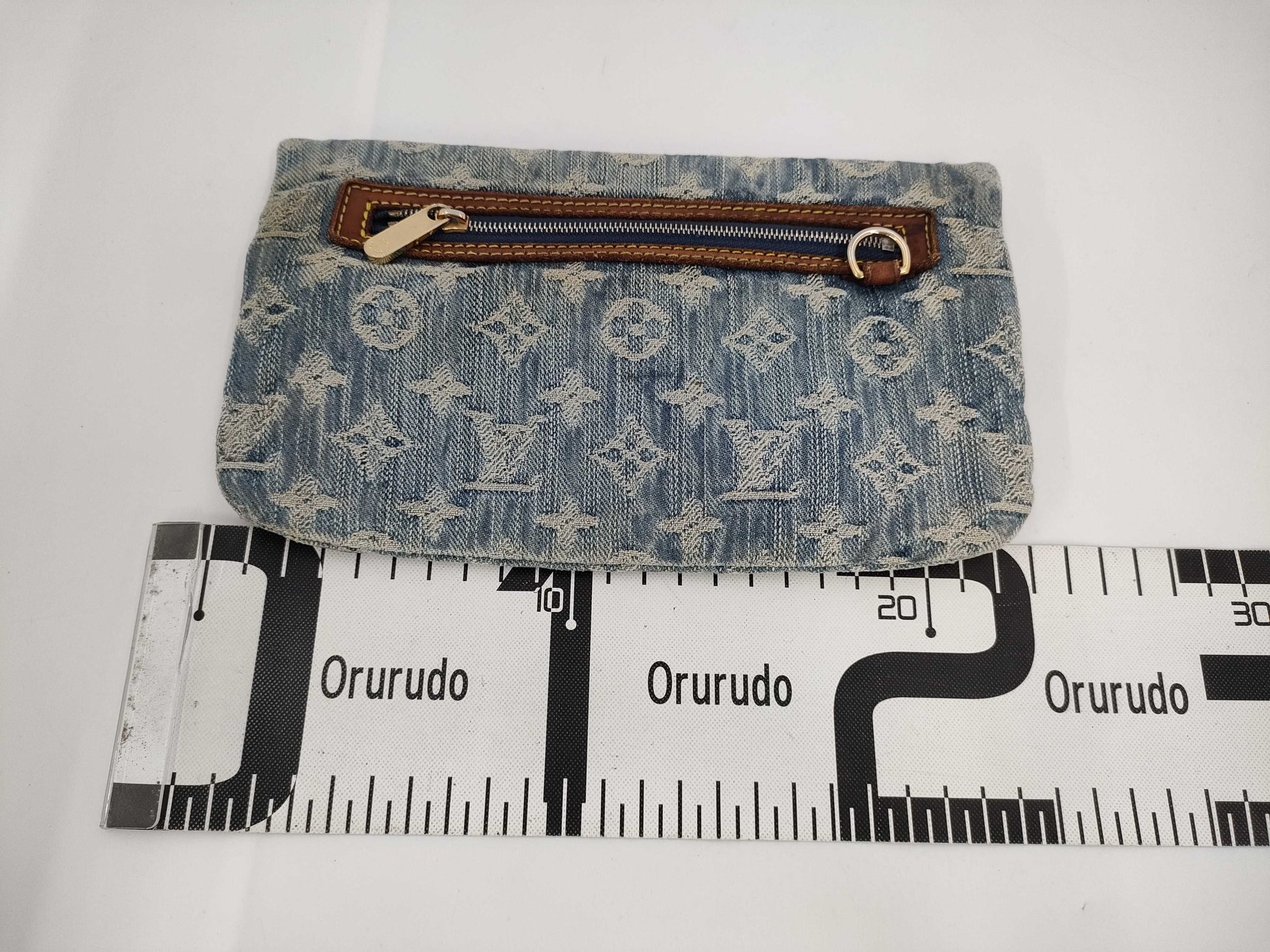 LOUIS VUITTON Vuitton Monogram Denim Clutch Bag Second Bag