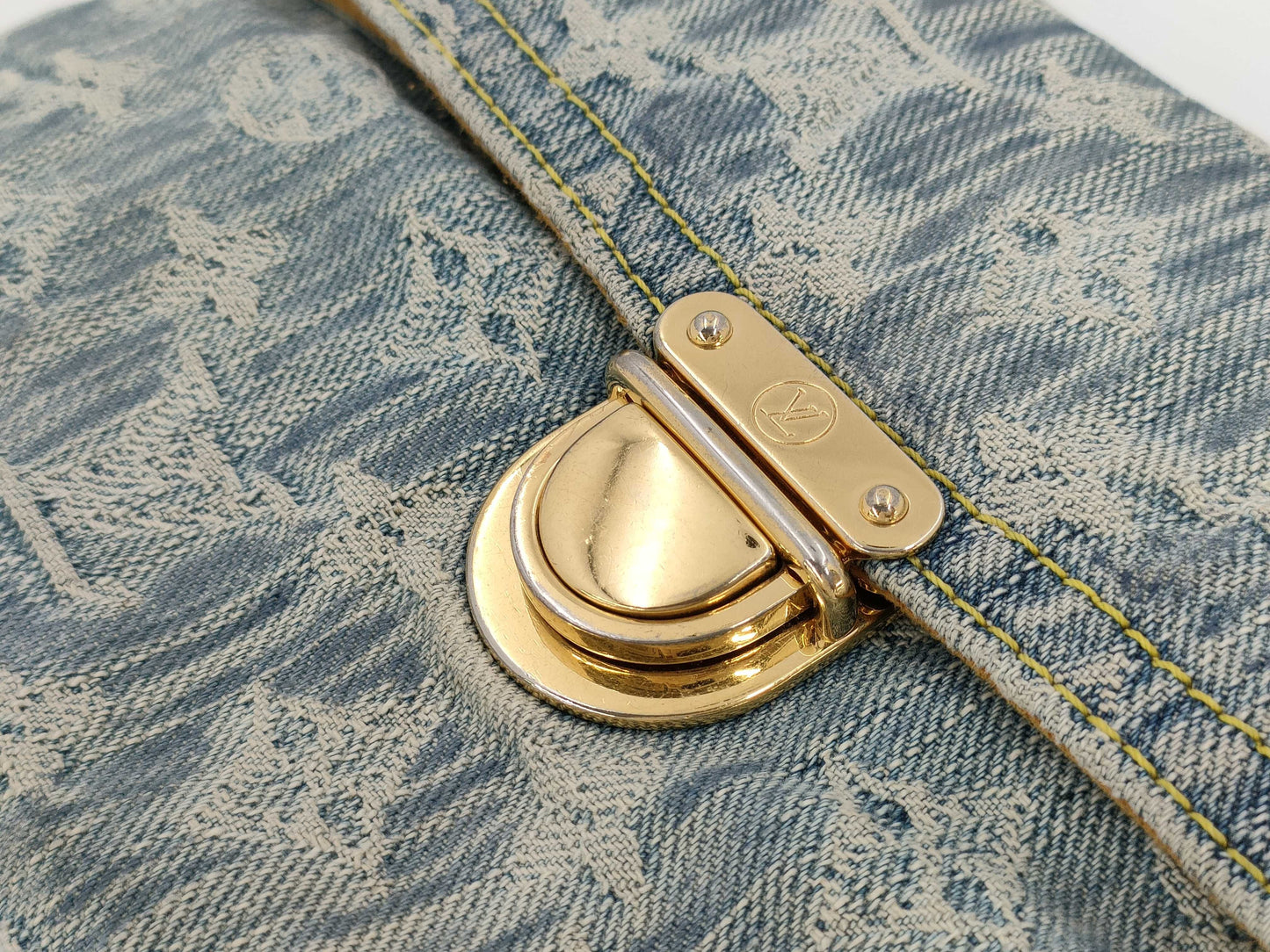 LOUIS VUITTON Vuitton Monogram Denim Clutch Bag Second Bag