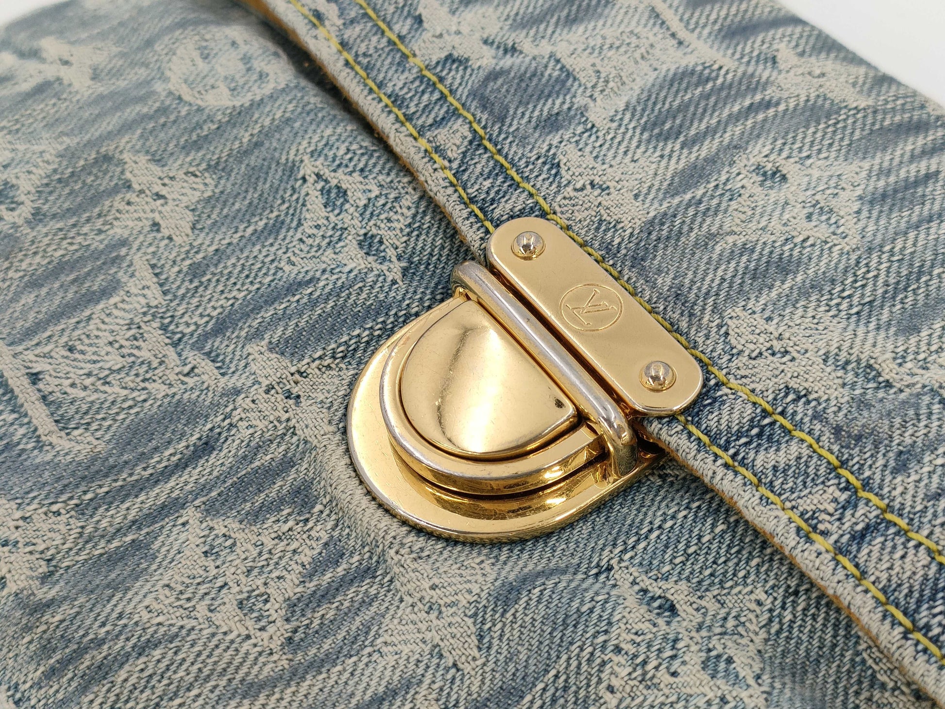 LOUIS VUITTON Vuitton Monogram Denim Clutch Bag Second Bag