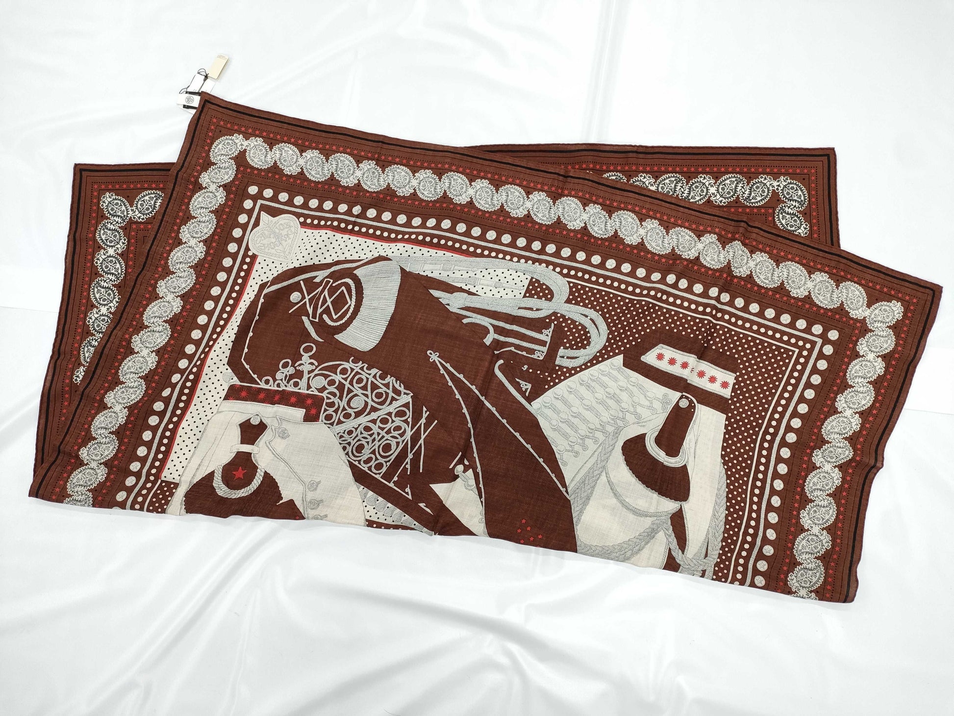 HERMES Carre 140 Carre Cashmere Silk Virgin Scarf
