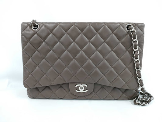 CHANEL Lambskin Matelasse Maxi Shoulder Bag