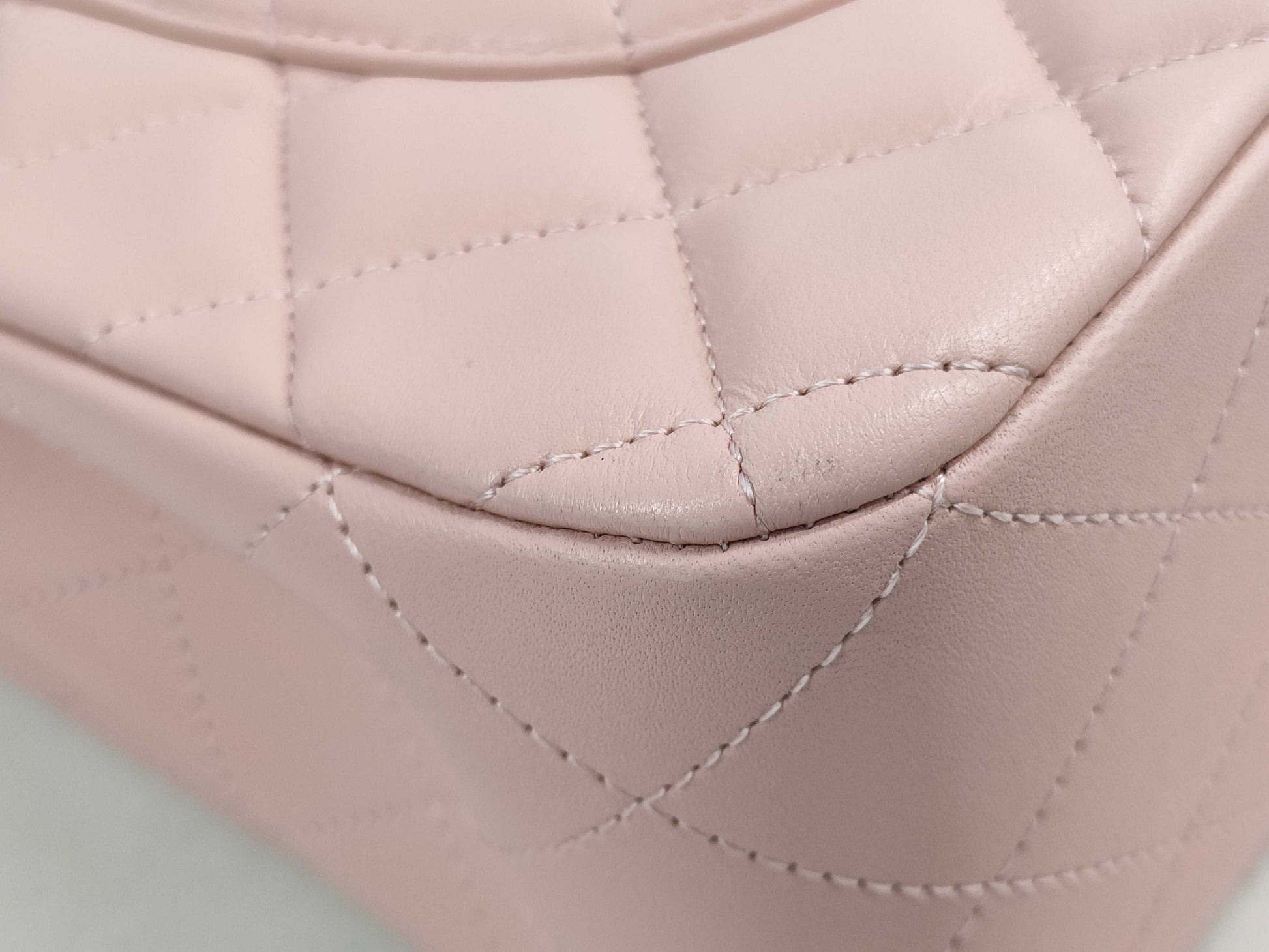 CHANEL Lambskin Matelasse w Jumbo Shoulder Bag