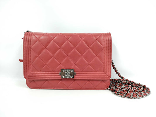 CHANEL Lambskin Chain Shoulder Bag Shoulder Bag