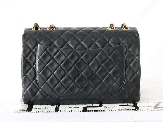 CHANEL Seal Deca Matasse Lambskin W Chain Shoulder Black Shoulder Bag