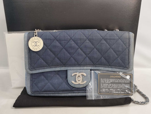 CHANEL X3 CHANEL Matelasse Denim Chain Shoulder Bag