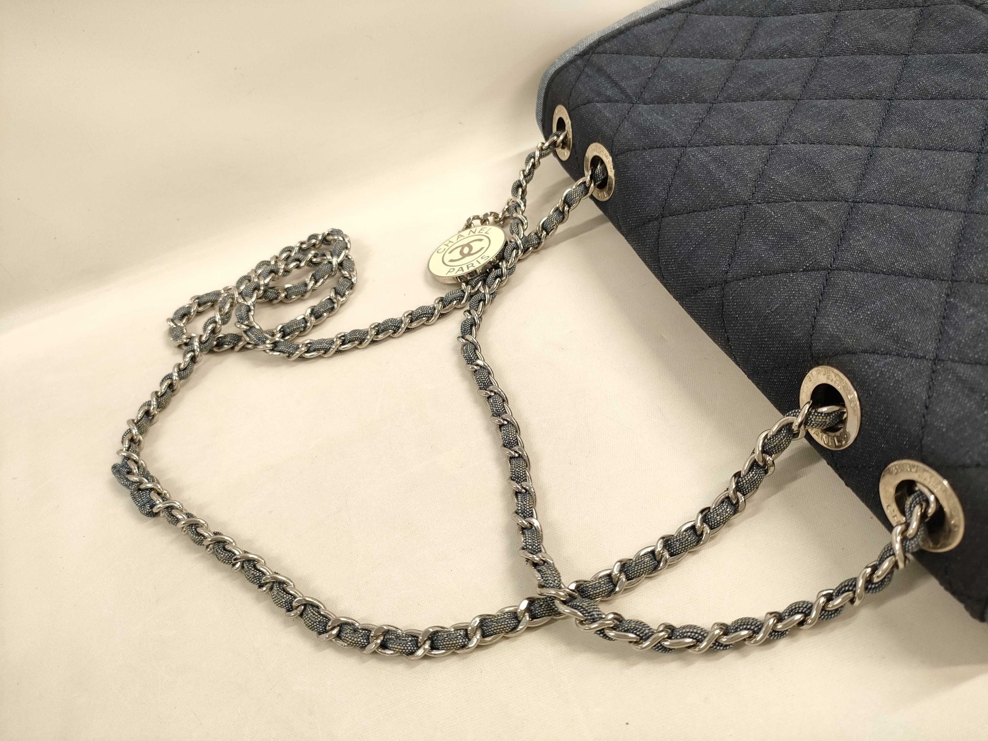 CHANEL X3 CHANEL Matelasse Denim Chain Shoulder Bag
