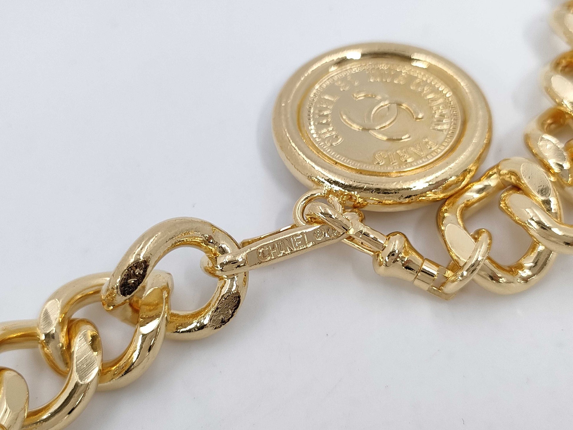 CHANEL Chain Belt Cambon Cocomark Gold Belt