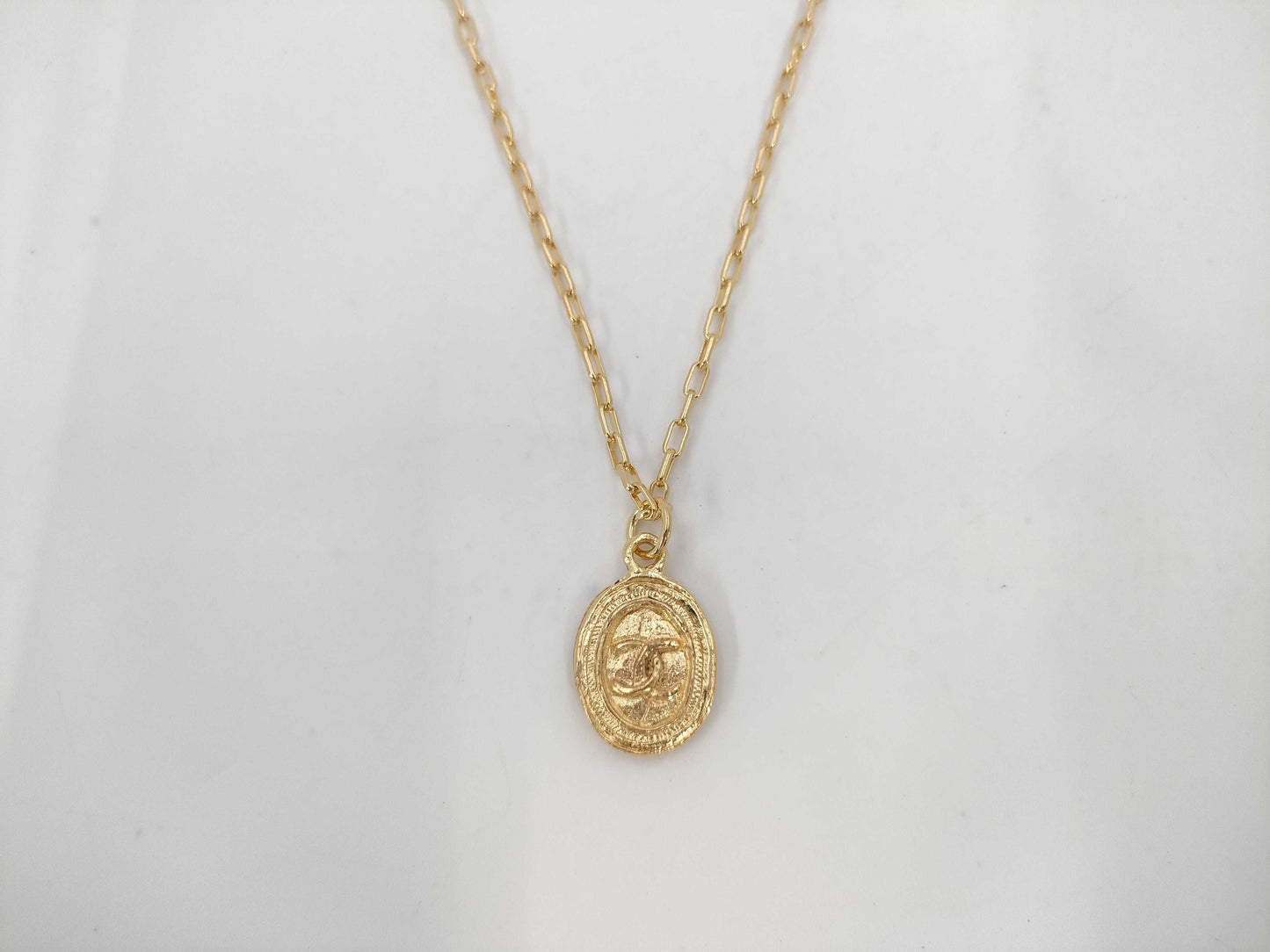 CHANEL Necklace Cocomark Vintage Necklace Gold Necklace