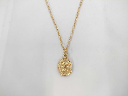 CHANEL Necklace Cocomark Vintage Necklace Gold Necklace