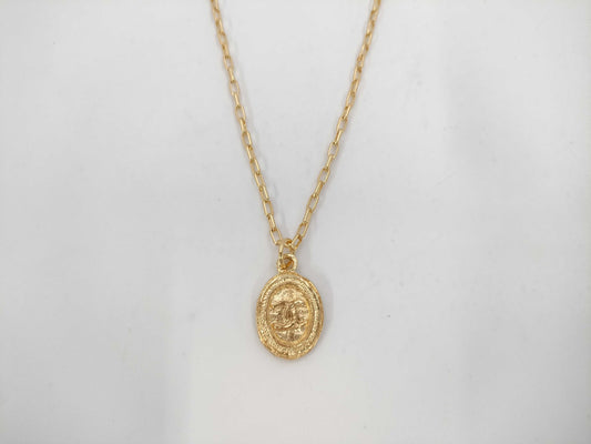 CHANEL Necklace Cocomark Vintage Necklace Gold Necklace