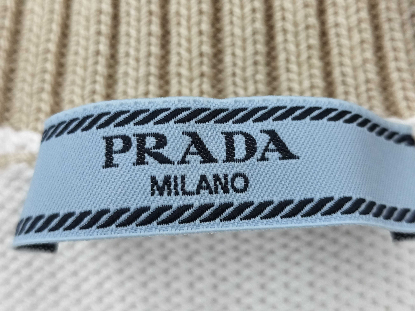 PRADA Prada Short Cardigan with Logo, RFID Verified, Size 38