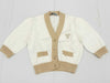 PRADA Prada Short Cardigan with Logo, RFID Verified, Size 38