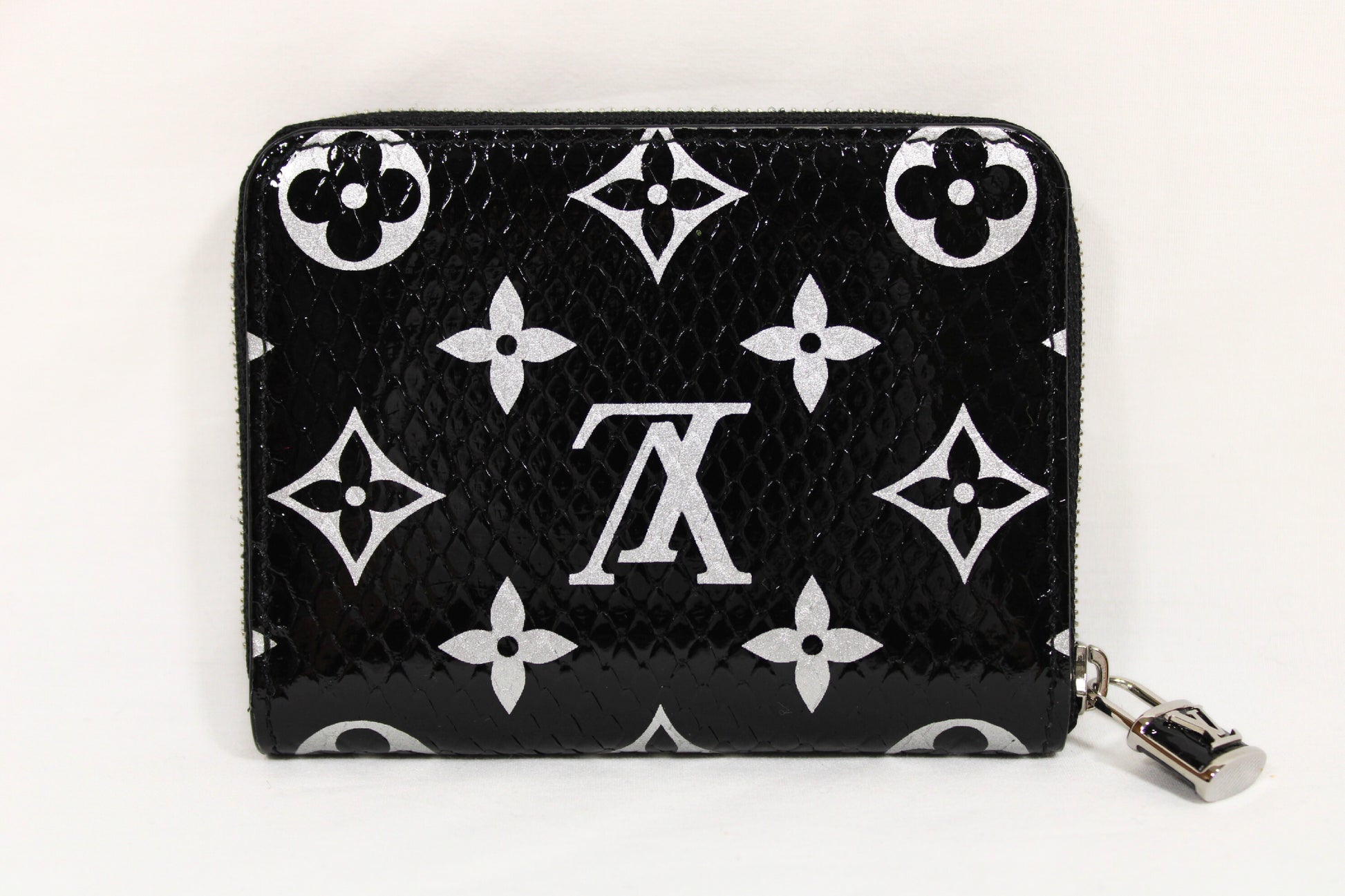 LOUIS VUITTON Vuitton Monogram Exotic Zippy Coin Purse N97059 Black RFID Tag Wallet