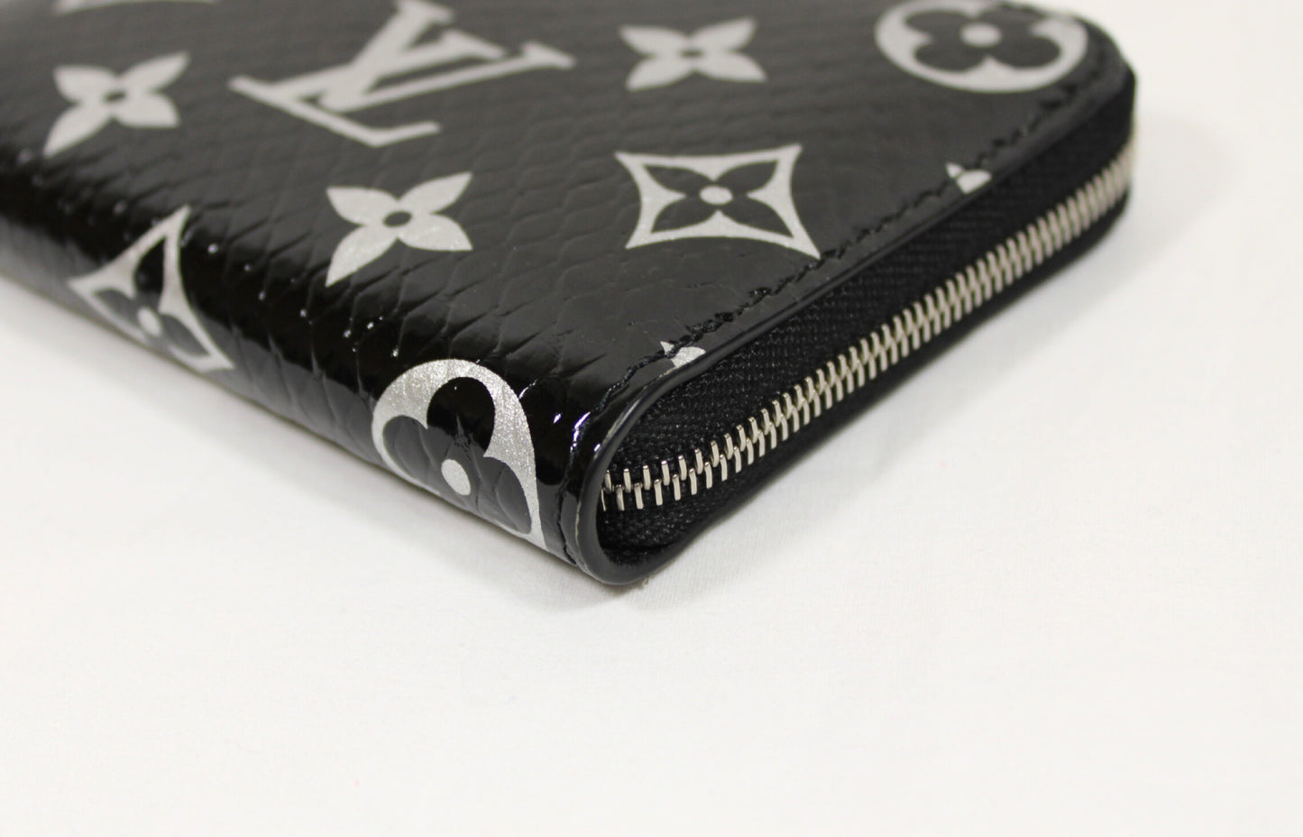 LOUIS VUITTON Vuitton Monogram Exotic Zippy Coin Purse N97059 Black RFID Tag Wallet